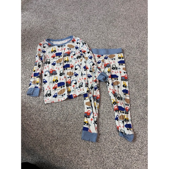 Little Sleepies Other - Little Sleepies Construction Trucks Pajamas Long Sleeve Pants Kids Size 2T PLAY